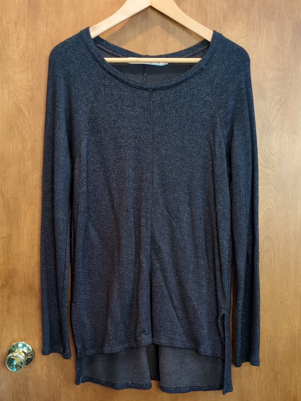 Michael Stars Heathered Long Sleeve Sweatshirt Tunic Top Size L